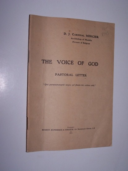 Image for THE VOICE OF GOD - Pastoral Letter