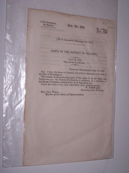 Image for DEBTS OF THE DISTRICT OF COLUMBIA
