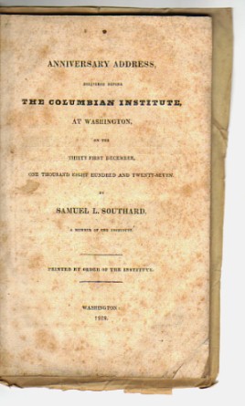 Image for ANNIVERSARY ADDRESS delivered before THE COLUMBIAN INSTITUTE at Washington