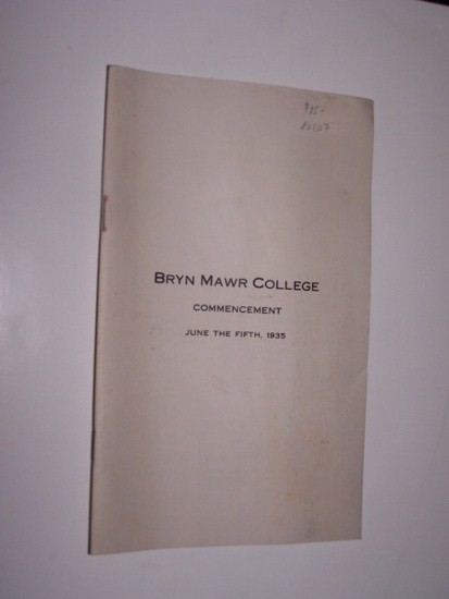 Image for BRYN MAWR COLLEGE COMMENCEMENT 1935