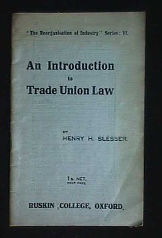 Image for AN INTRODUCTION TO TRADE UNION LAW