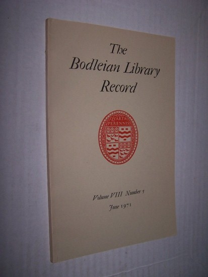 Image for 17th Century Straw Bindings by Giles Barber and David Roger in Bodleian Library Record - Volume VIII, Number 5 (June 1971)