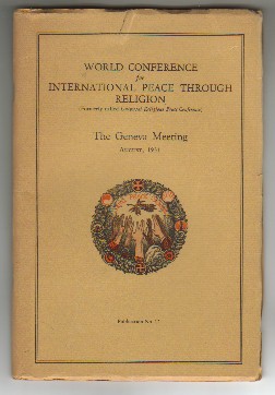 Image for WORLD CONFERENCE FOR INTERNATIONAL PEACE THROUGH RELIGION