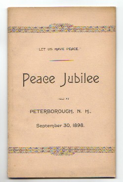 Image for PROCEEDINGS OF THE PEACE JUBILEE held at Peterborough, N.H. September 30, 1898
