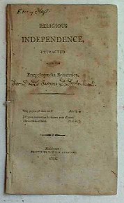RELIGIOUS INDEPENDENCE - EXTRACTED FROM THE ENCYCLOPAEDIA BRITANNICA Image for RELIGIOUS INDEPENDENCE - EXTRACTED FROM THE ENCYCLOPAEDIA BRITANNICA