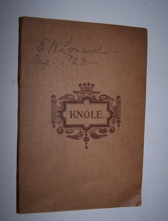 GUIDE TO KNOLE Its State Rooms, Pictures, and Antiquities, with a short account of the Possessors and Park of Knol Image for GUIDE TO KNOLE Its State Rooms, Pictures, and Antiquities, with a short account of the Possessors and Park of Knol