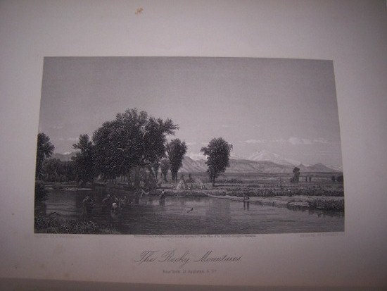 Image for PICTURESQUE AMERICA, OR THE LAND WE LIVE IN - Part 5 with Steel Engraving The Rocky Mountains by Hinshelwood after Whitteredge