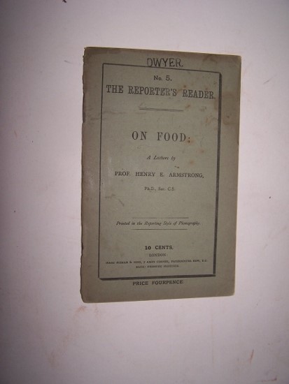 On Food - A Lecture Presented in the Reporting Style of Phonography Image for On Food - A Lecture Presented in the Reporting Style of Phonography