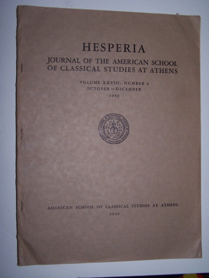 Image for EXCAVATIONS AT ISTHMIA - Fourth Campaign, 1957-1958