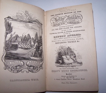 THE JOLLY ANGLER or, Water Side Companion The whole illustrated with eighty wood engravings Image for THE JOLLY ANGLER or, Water Side Companion The whole illustrated with eighty wood engravings