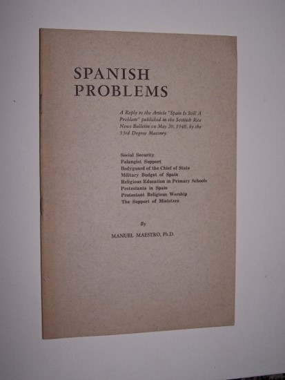 Image for SPANISH PROBLEMS - A Reply to the Article "Spain is Still a Problem"