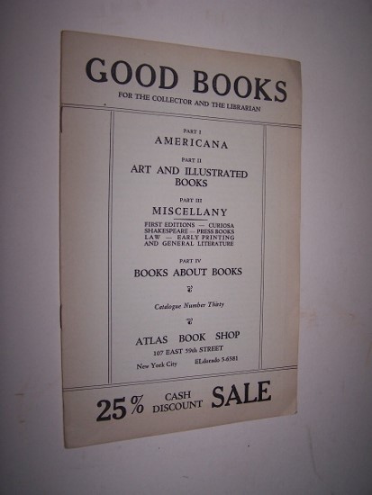 Good Books for the Collector and the Librarian - Catalogue Number 30 Image for Good Books for the Collector and the Librarian - Catalogue Number 30