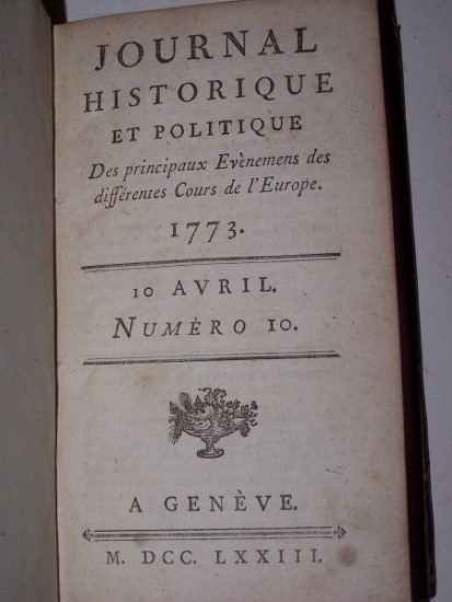 Journal Historique Et Politique Des Principaux Événements Des Différentes Cours de L'Europe including "Traite de paix entre l'Angleterre & les Caraïbes de l'isle Saint-Vincent" Image for Journal Historique Et Politique Des Principaux Événements Des Différentes Cours de L'Europe including "Traite de paix entre l'Angleterre & les Caraïbes de l'isle Saint-Vincent"