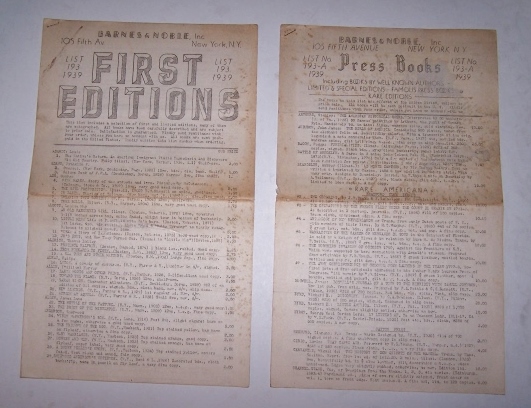 Image for First Editions - List 193 and List 193A