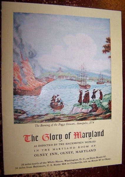 Image for The Glory of Maryland as depicted by the Hauenstein Murals in the Maryland Room of Olney Inn, Olney, Maryland