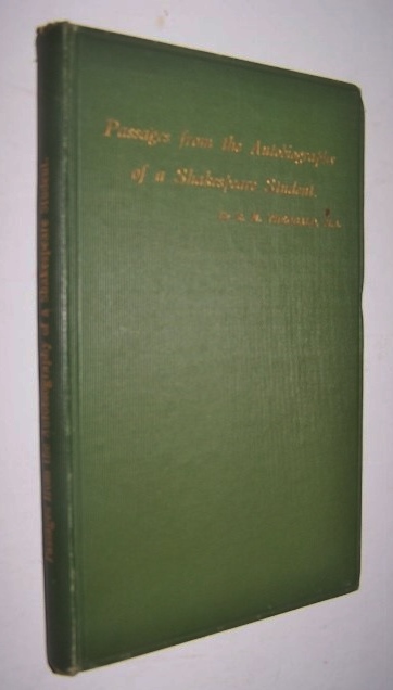 Image for PASSAGES FROM THE AUTOBIOGRAPHY OF A SHAKESPEARE STUDENT