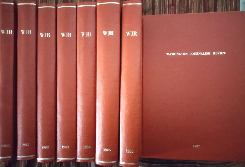 WASHINGTON JOURNALISM REVIEW ARCHIVE- Eight Volume Archival Bound Set [1980-1987] with Additional Correspondence