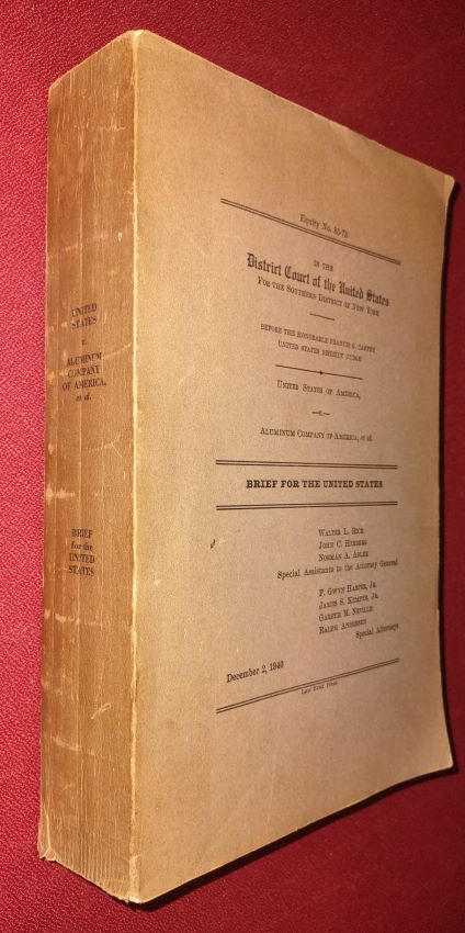 United States of America, v. Aluminum Company of America, et al. Breif for the United States Equity 85-73 --- In The District Court of the U.S. for SDNY