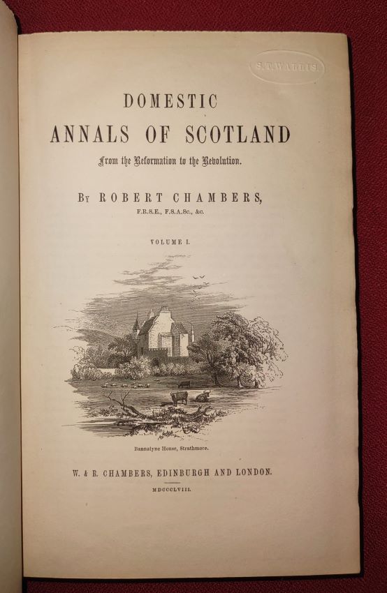 DOMESTIC ANNALS OF SCOTLAND from the Reformation to the Revolution [Volume 1 only]