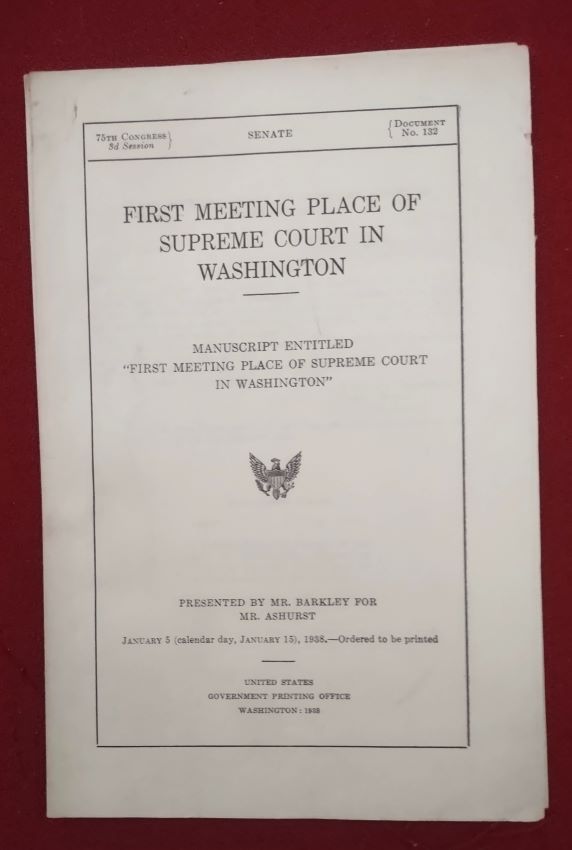 First Meeting Place of Supreme Court in Washington