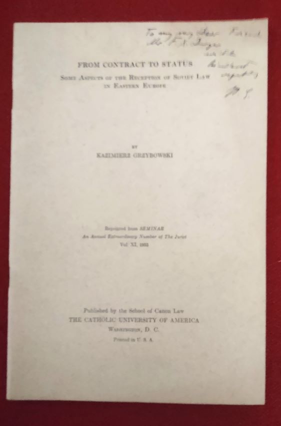 From Contract to Status - Some Aspects of the Reception of Soviet Law in Eastern Europe