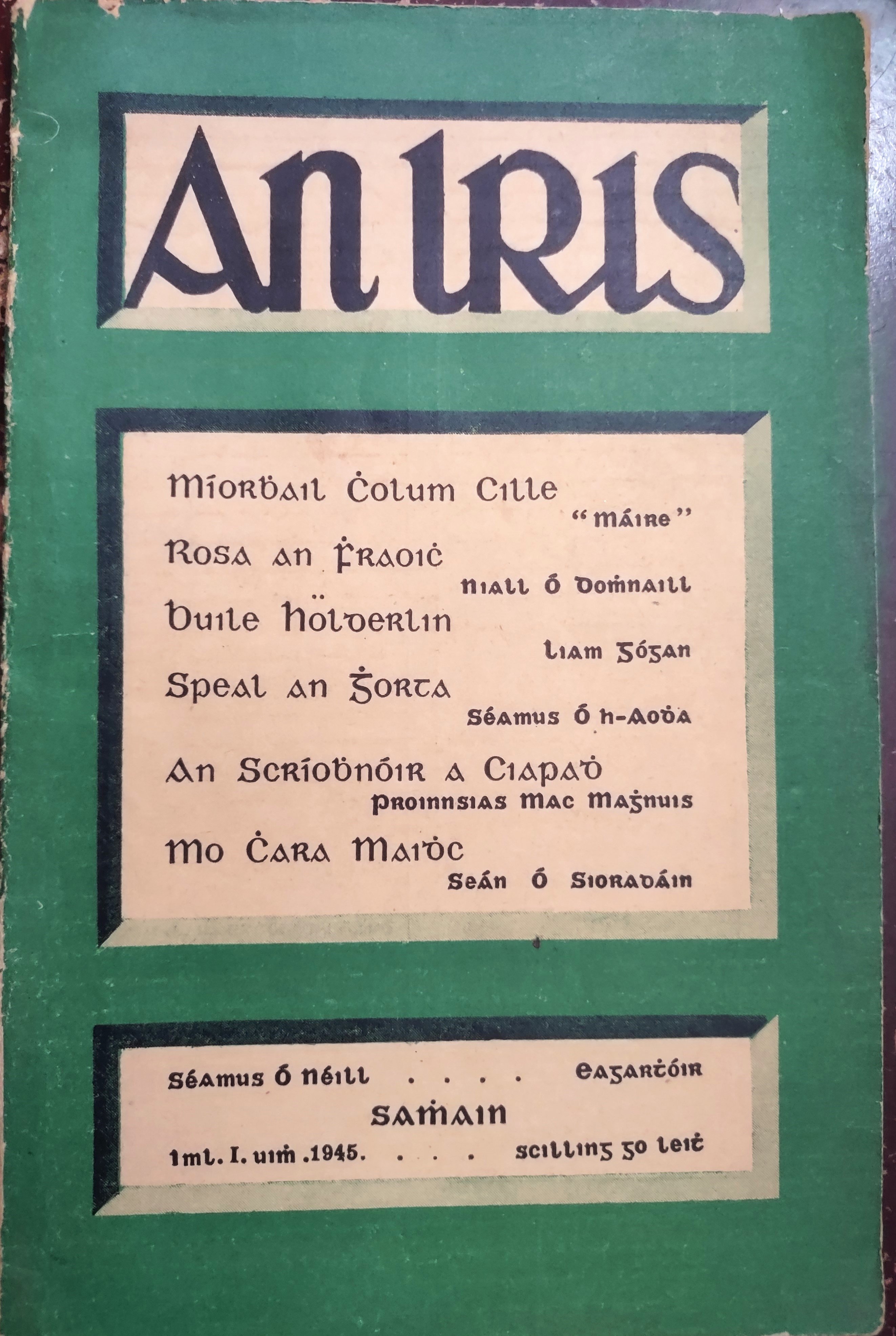 AN IRIS -- Iml.1, Uimhir1 [Irish Language Publication]