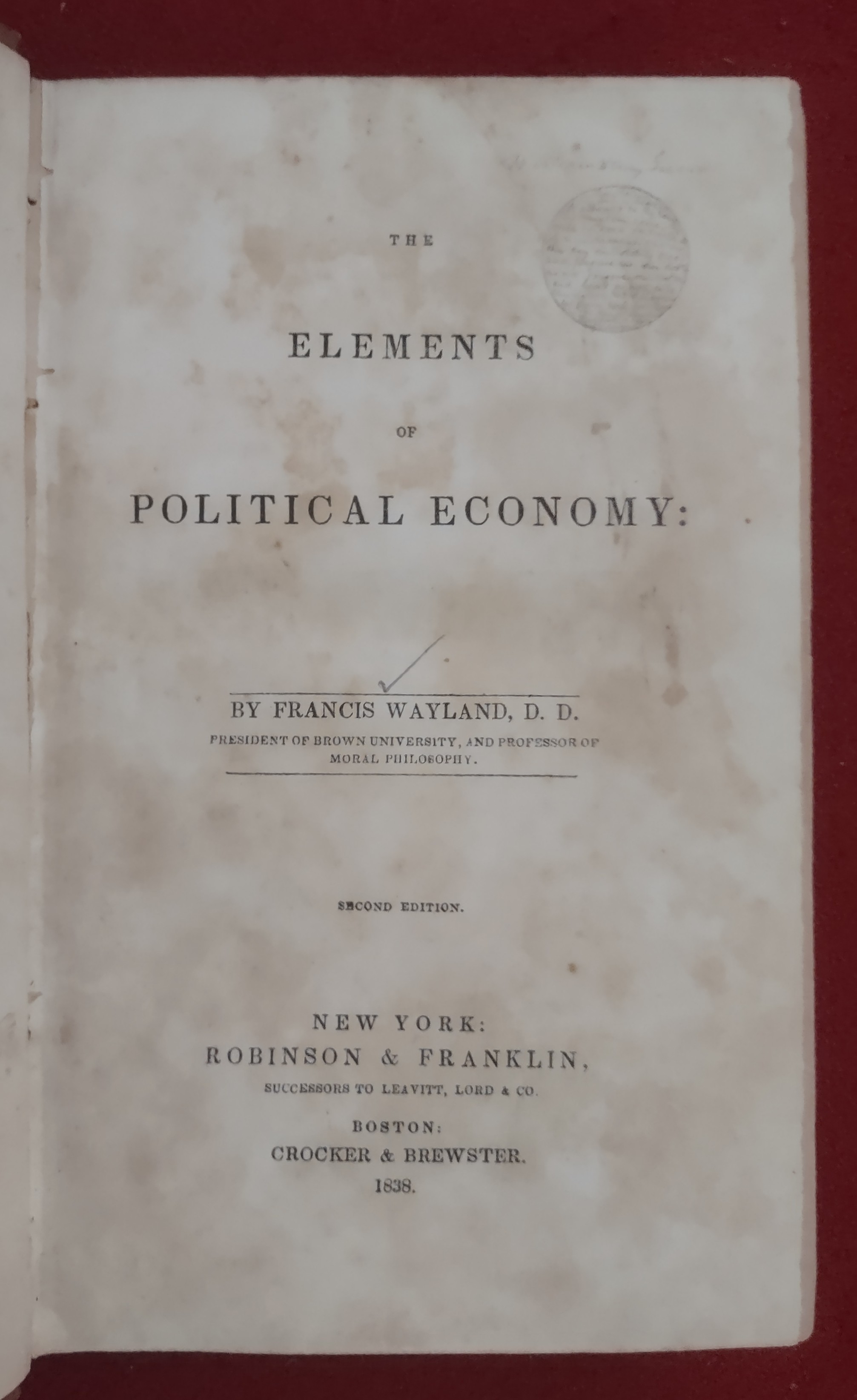 The Elements of Political Economy Second Edition