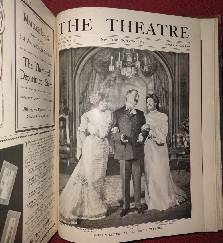 Gallery of Players from the Illustrated American [Nos. 1-9] bound with THE THEATRE [near two year run Volume III and Volume IV for May 1903 thru 1904 - 24 issues] [Roger Stevens set]