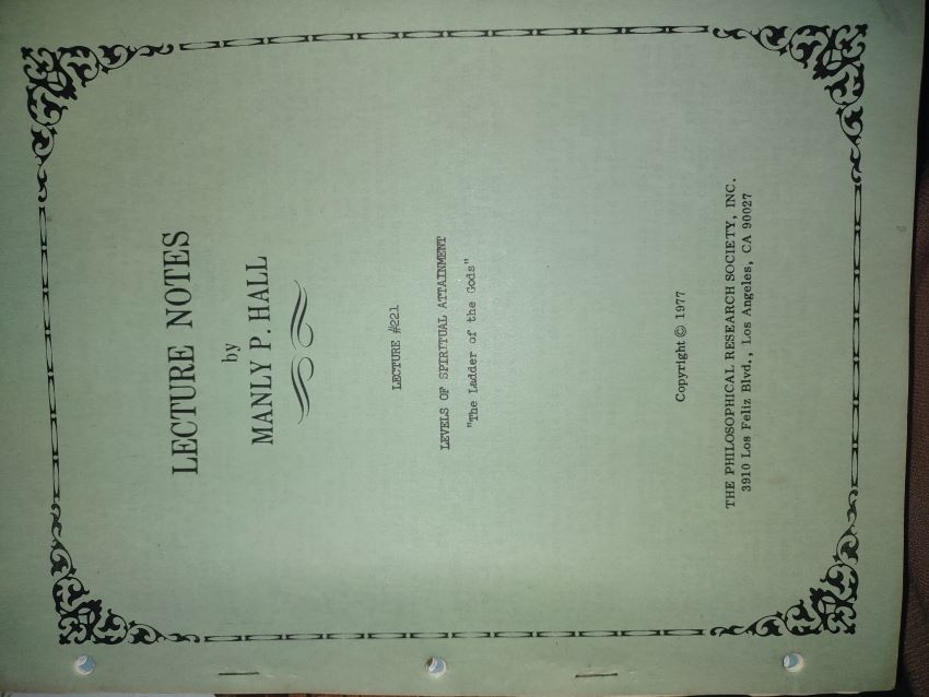 LECTURE NOTES No. 221 -- Levels od Spiritual Attainment 